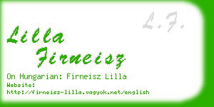 lilla firneisz business card